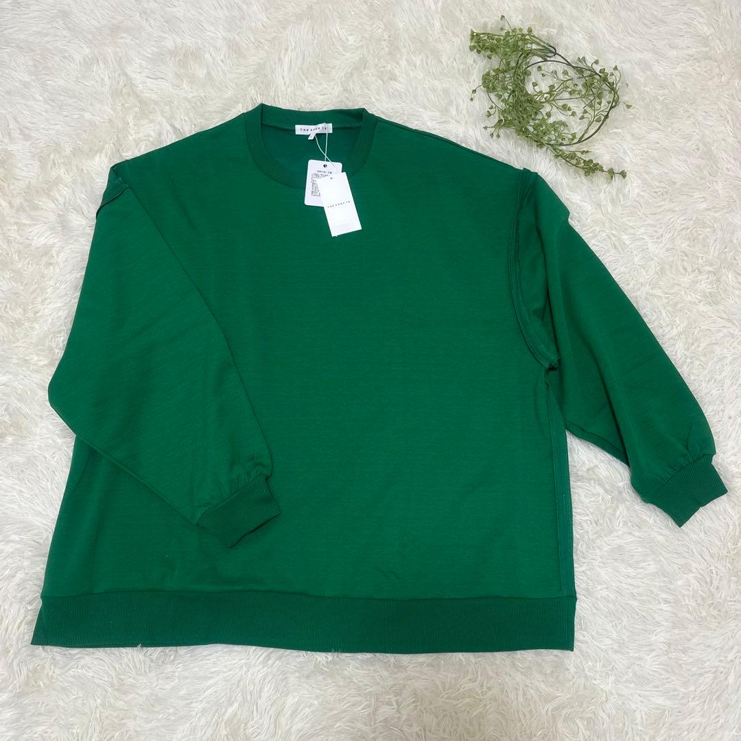 THE SHOP TK スウェット Lサイズ オーバーサイズ トレーナー 深緑色