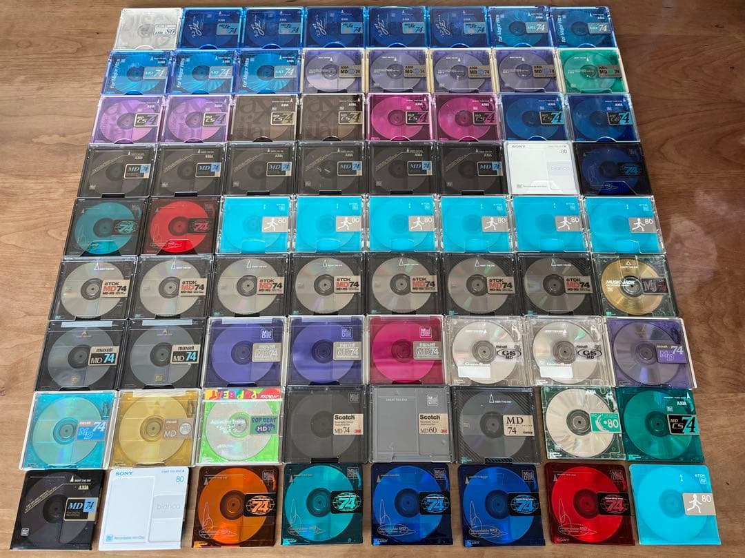 中古MDミニディスク　72枚セット