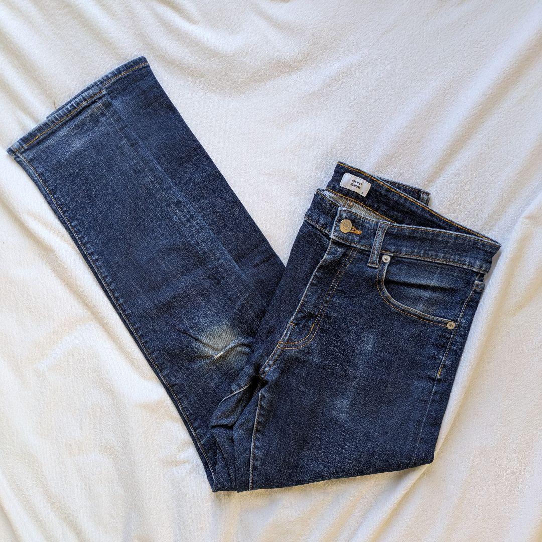 デニムパンツ レディース BROWNY STANDARD S ネイビー きれいめ