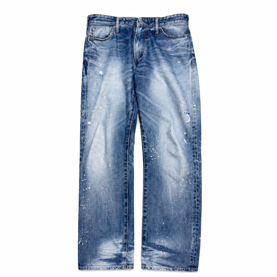 [希少]DENIM BY VANQUISH & FRAGMENT ペイントパンツ