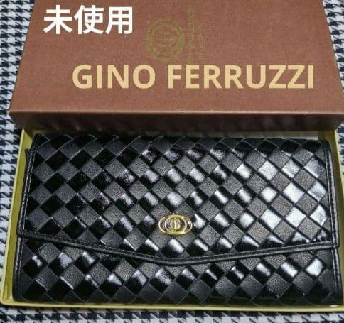 未使用 GINO FERRUZZI ブラック 長財布 ART.122