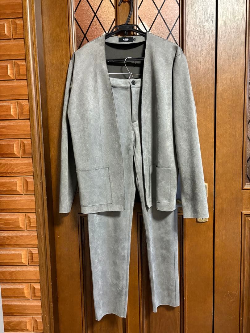 AZUL by moussy セットアップ L グレー ノーカラージャケット美品