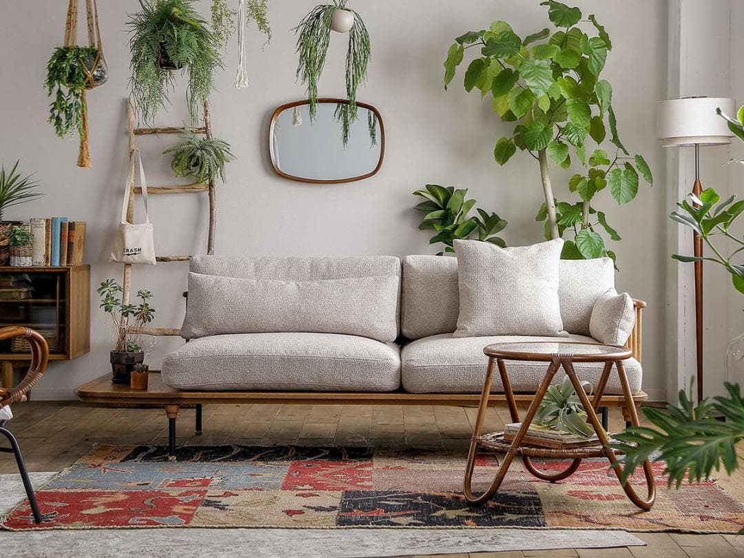 NOR/ノル フーバ 3人掛けソファ 棚付 鉄脚 HOOVER SOFA 美品