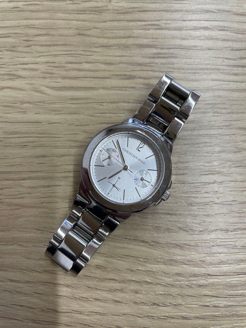 【クリスチャンモード】ステンレススチール クォーツ腕時計　電池切れ