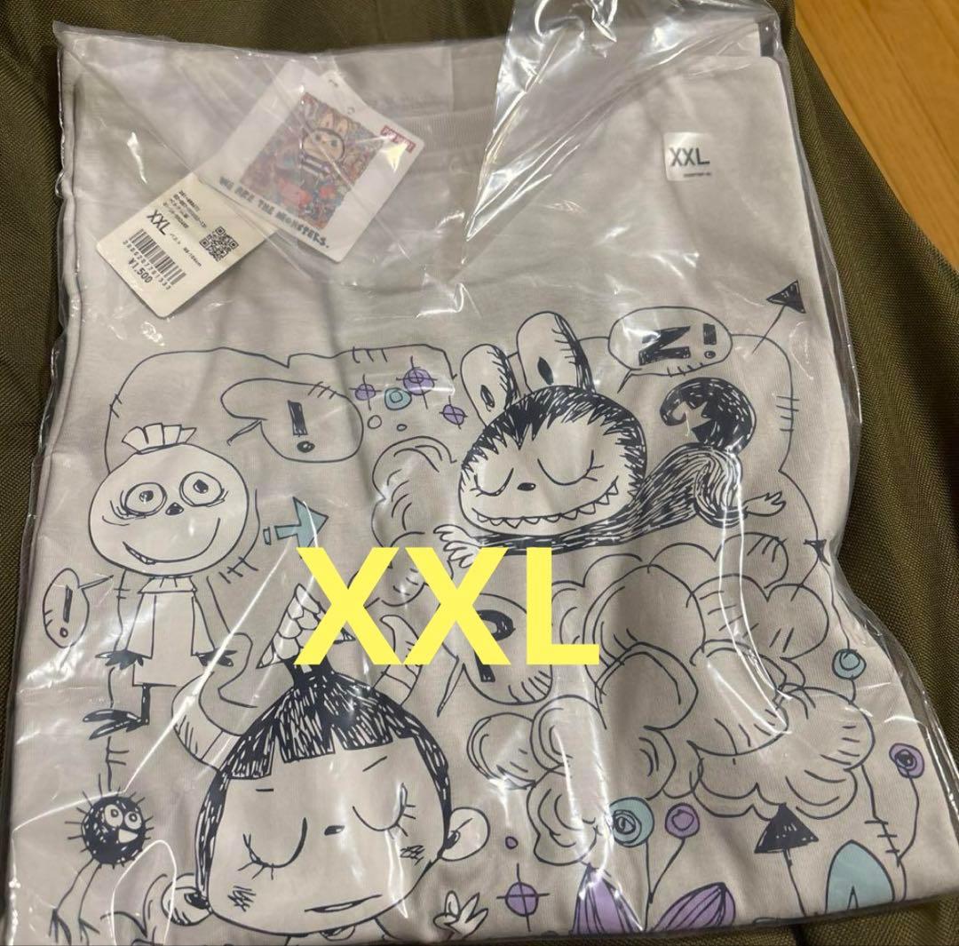UNIQLO ユニクロポップマート　ラブブTシャツ XXL ライトグレー　灰色