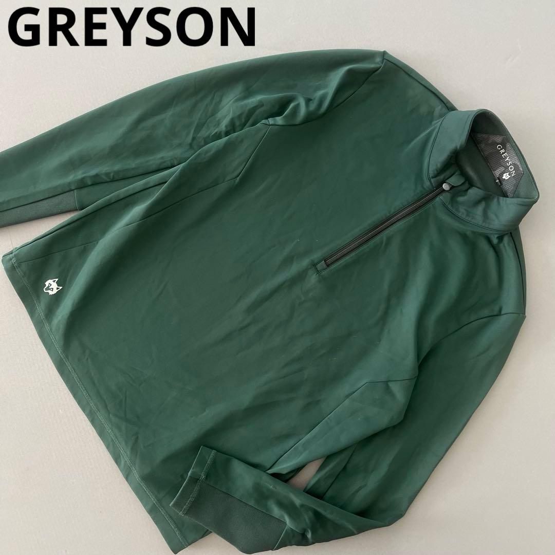 GREYSON グレイソン　ハーフジップ　長袖シャツ　緑　メンズ　グリーン　 M