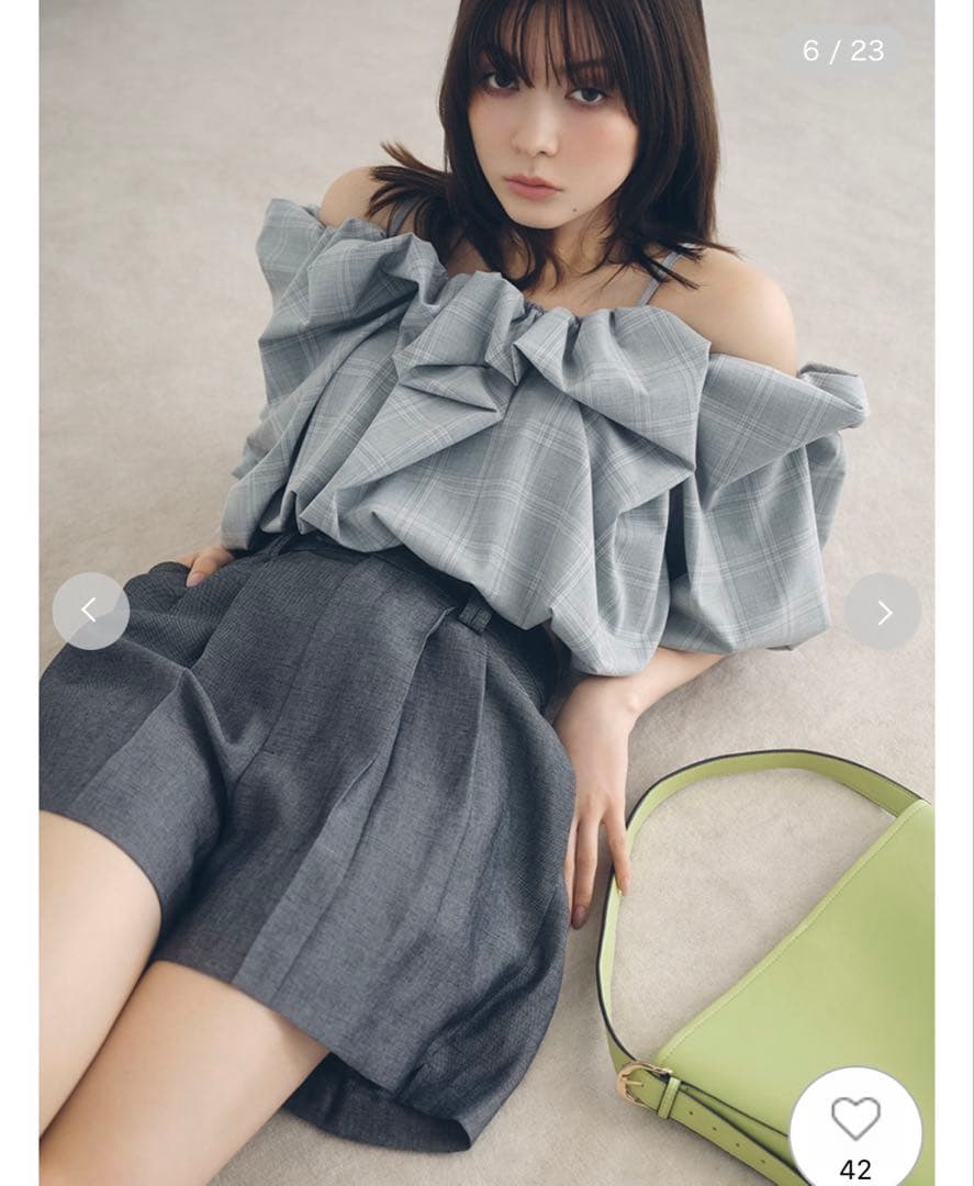 今期完売　【FRAY I.D】タックリネンショートパンツ