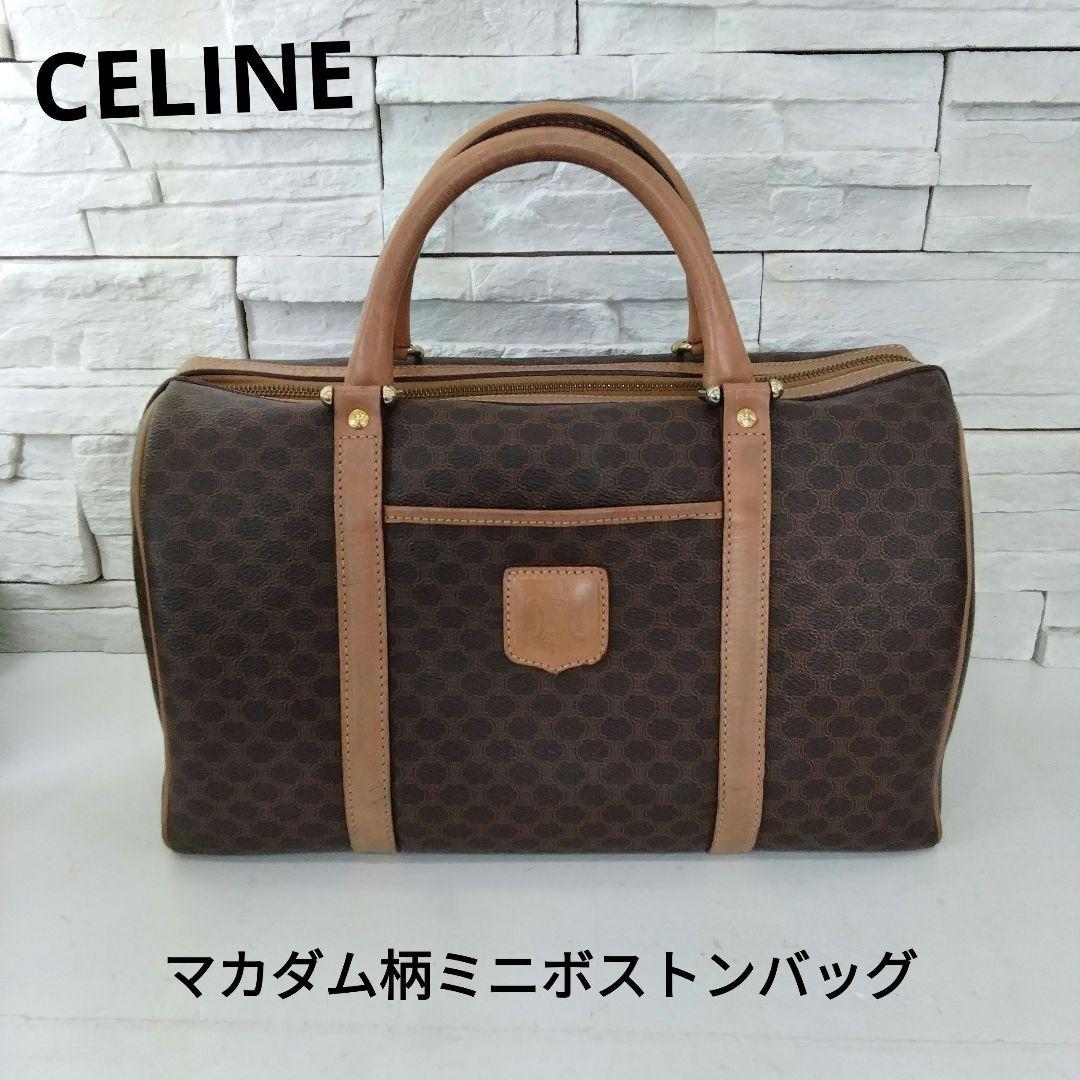 CELINE　ミニボストンバッグ　マカダム柄　M14　　中古品