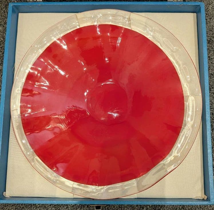 KURATA CRAFT GLASS 上越クリスタル硝子 大皿 飾皿