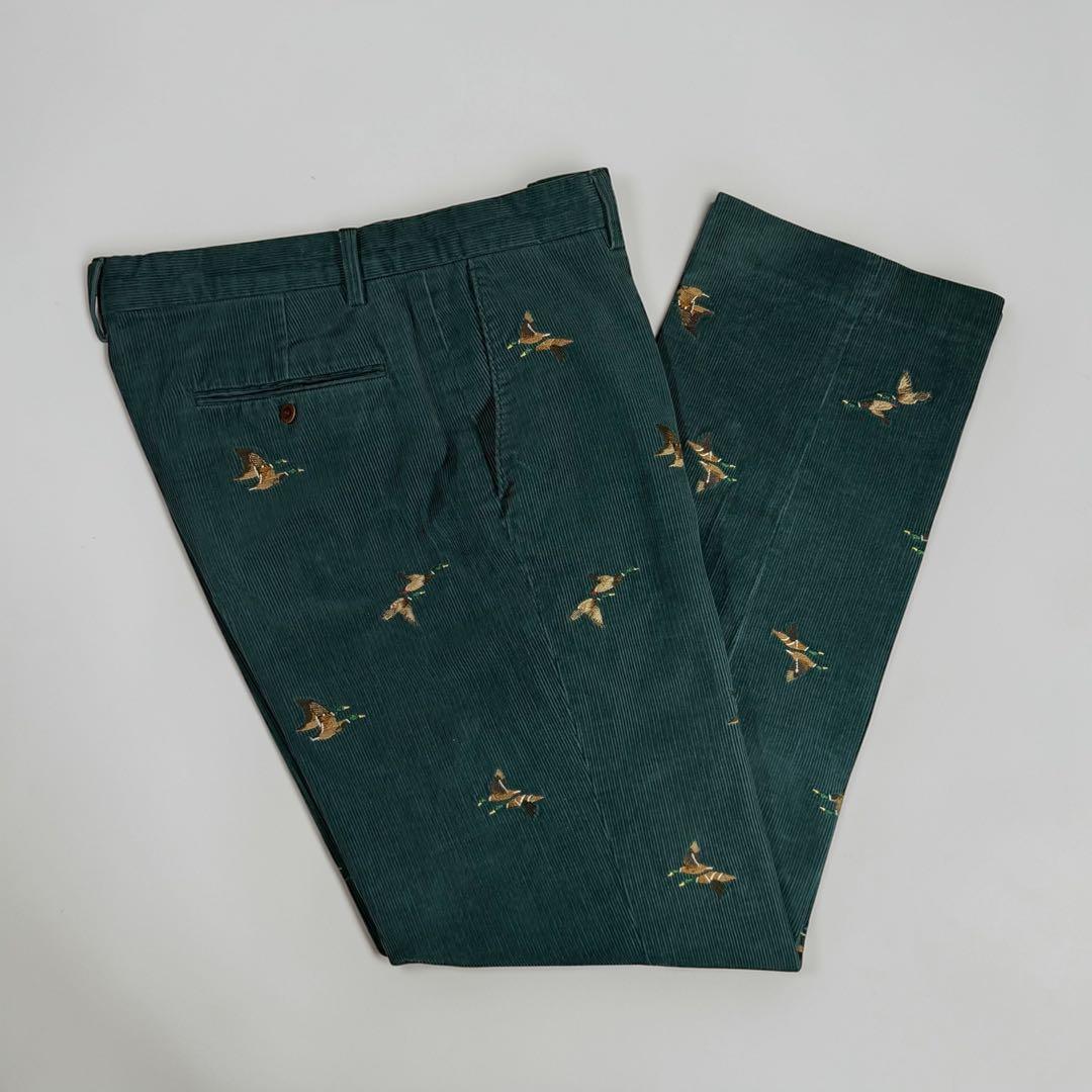 POLO Ralph Lauren ダック刺繍 総柄 コーデュロイパンツ 32