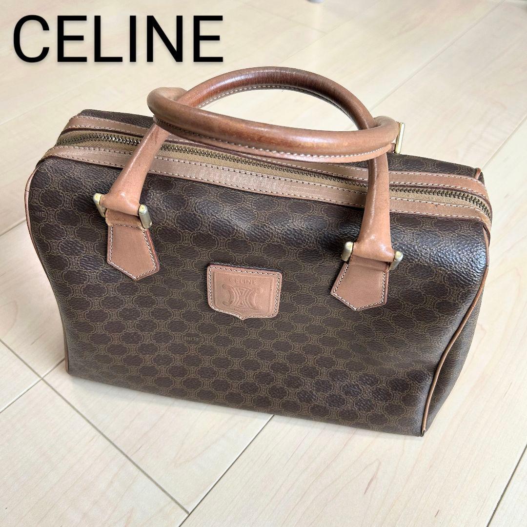 CELINE オールド セリーヌ マカダム ミニボストン バッグ Vintage
