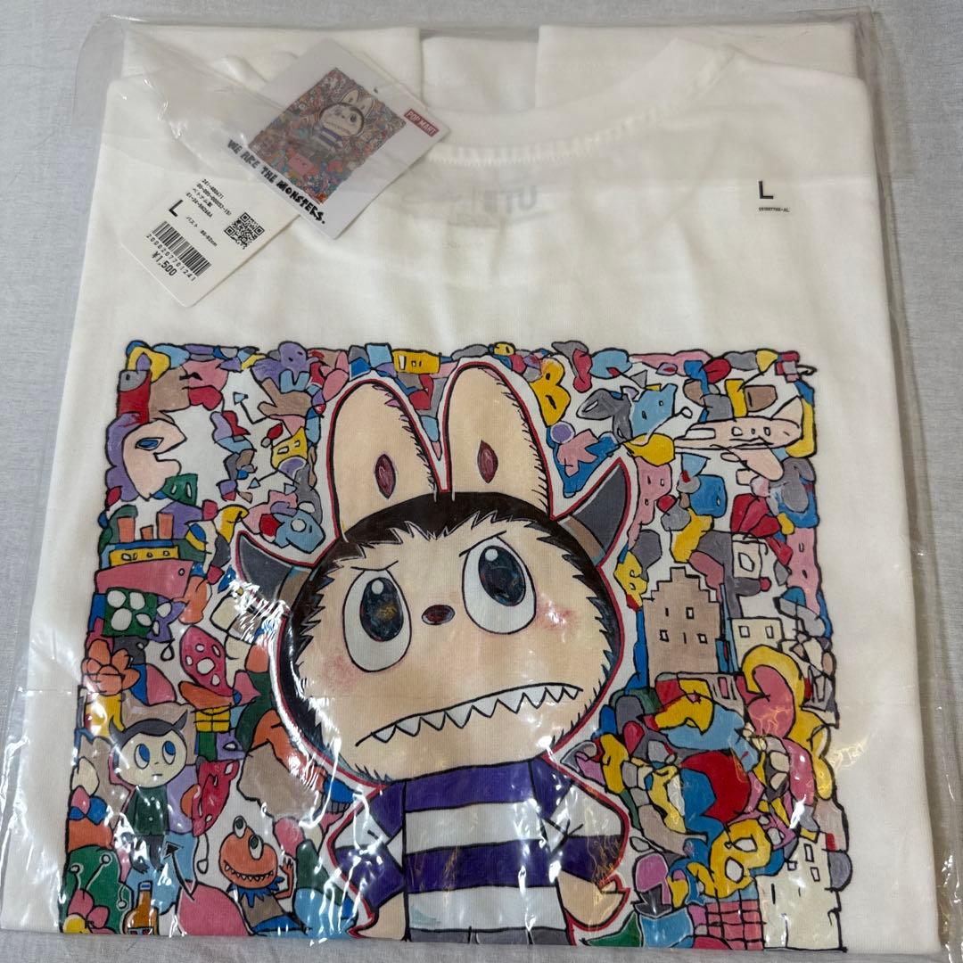 ユニクロラブブ ポップマート Tシャツ POP MARTUT ホワイト L