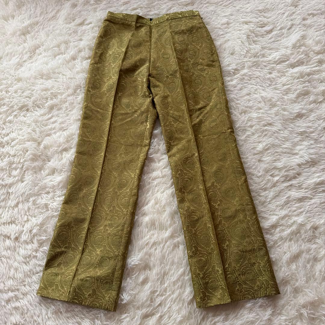 【希少シルク混】ASPESI BLU アスペジ ジャガード ペイズリーパンツ42