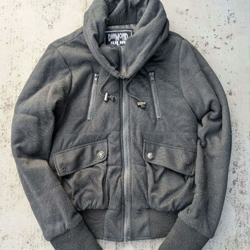 vintage アウター ジャンパー ブルゾン 黒 S～M レディース