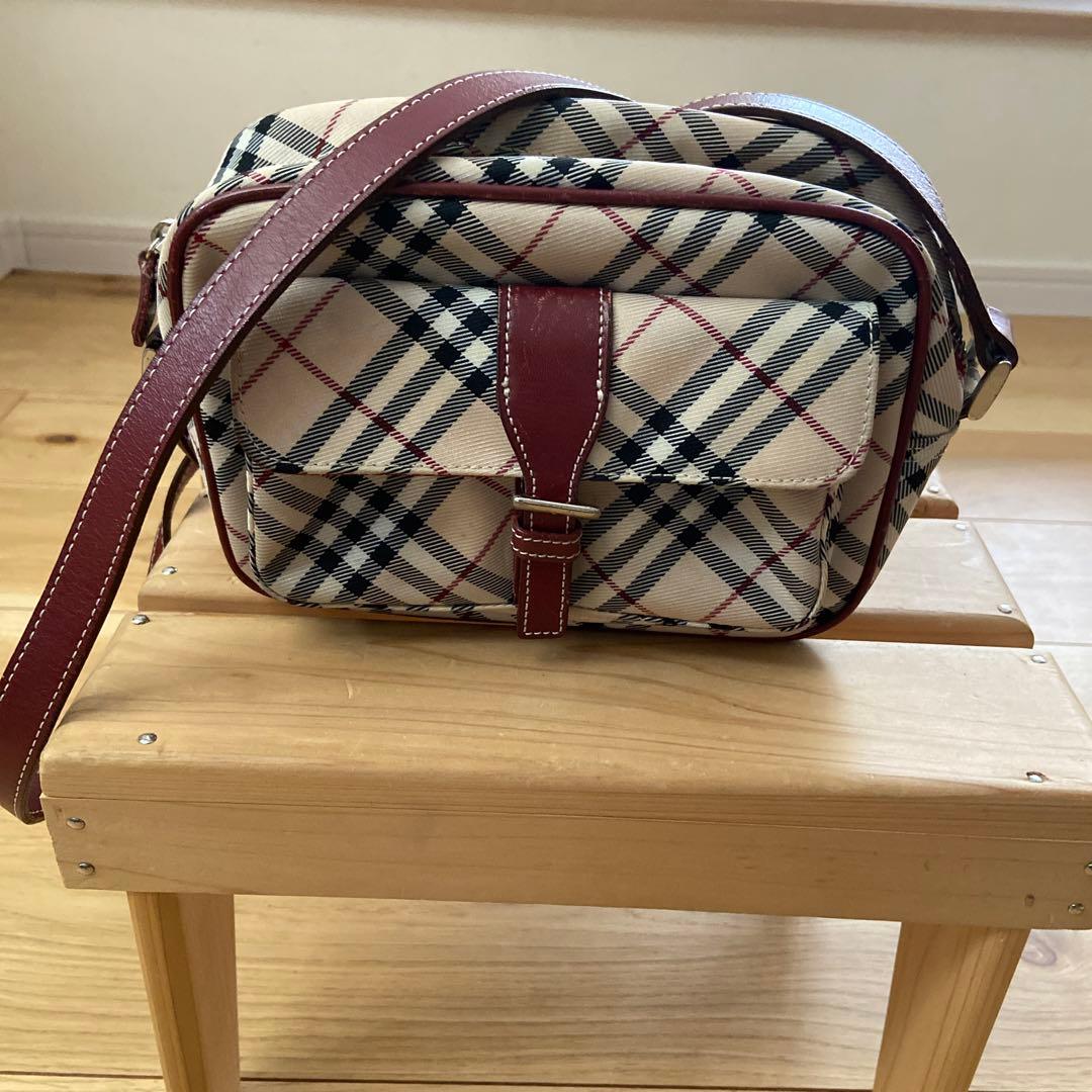 Burberry バーバリー　ノバチェック　ショルダーバッグ　ボルドー　ポーチ