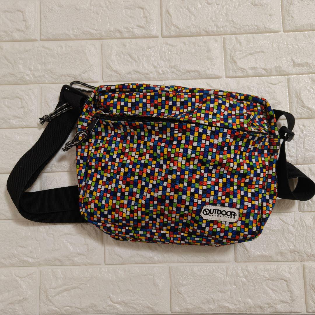 【美品】OUTDOOR ショルダーバッグ マルチカラー メンズ レディース 軽量