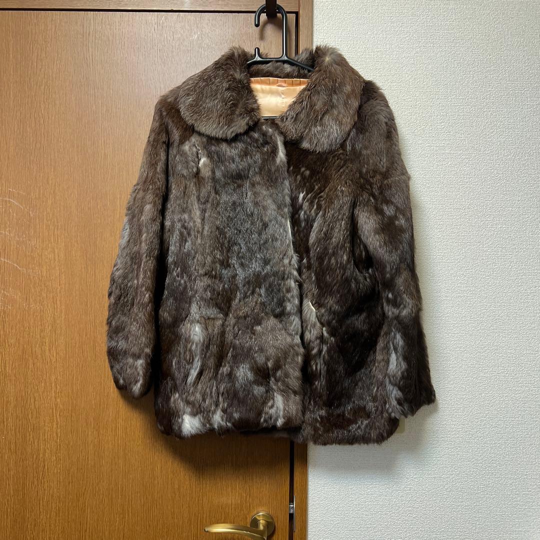 か*g様 毛皮ラビットファーコート ダークブラウン