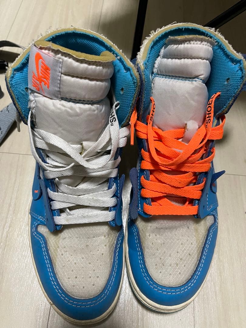 OFF WHITE NIKE AIR JORDAN ONE HIGH UNC by メルカリ