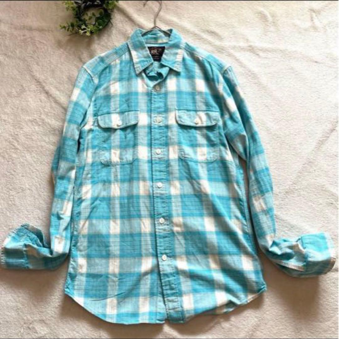美品✨RRL シャツ　長袖　一つ星　黒タグ　チェック　アメカジ　古着