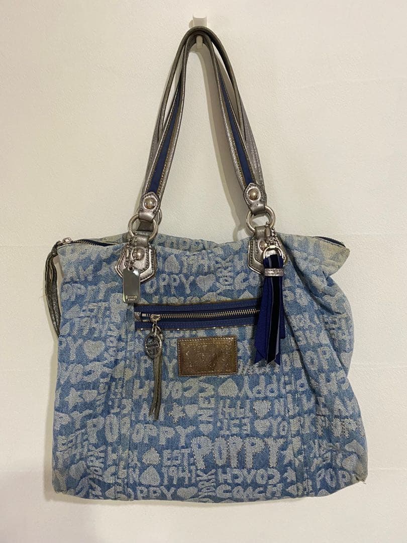 COACH コーチ ポピー デニム バッグ レディース Y2K