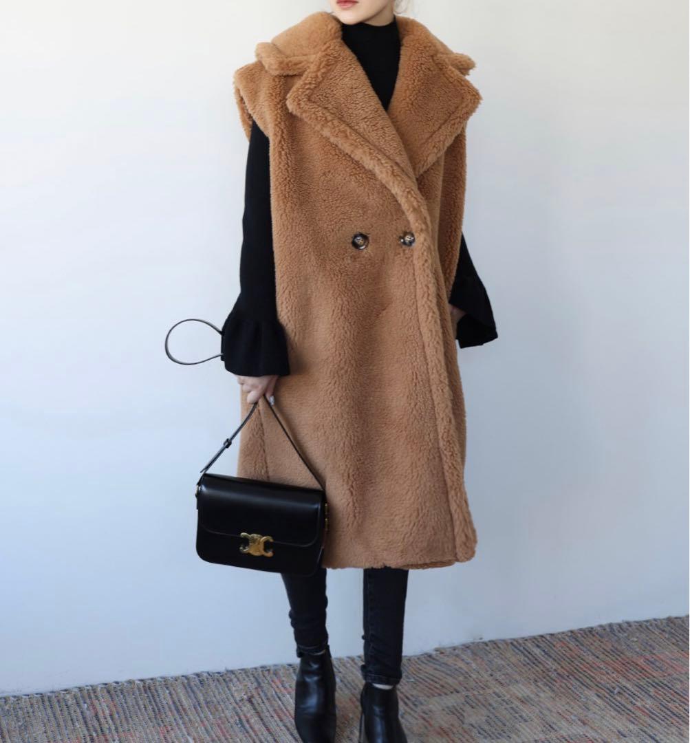 試着のみ　ボアコート