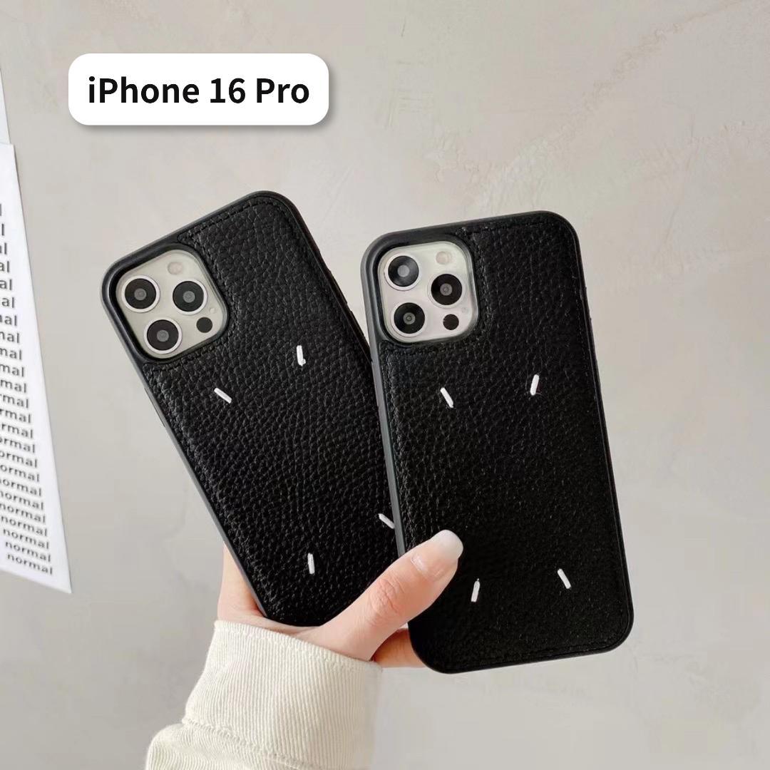 新品 iPhone16Pro スマホケース ブラック 黒 マルジェラ風 韓国