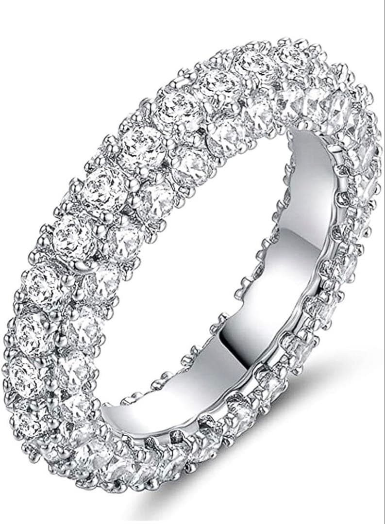 フルエタニティリング 指輪 3列 シルバー