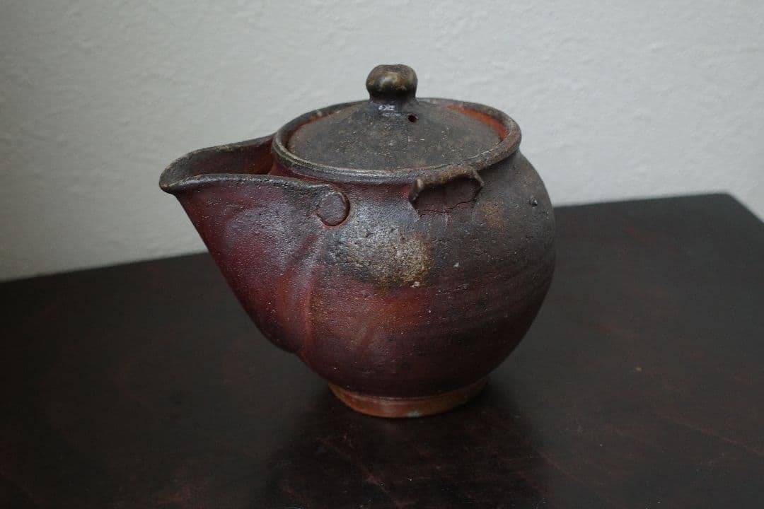 宝瓶 急須 煎茶道 備前焼 在銘 茶道具 時代物 古道具 古美術