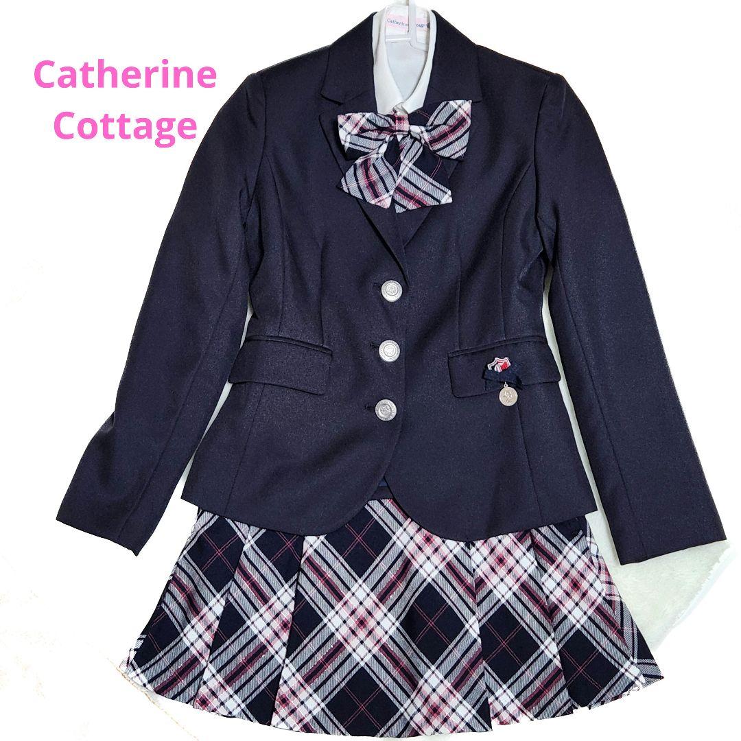 フォーマル チェック 紺ブレザー 140cm 上下セット