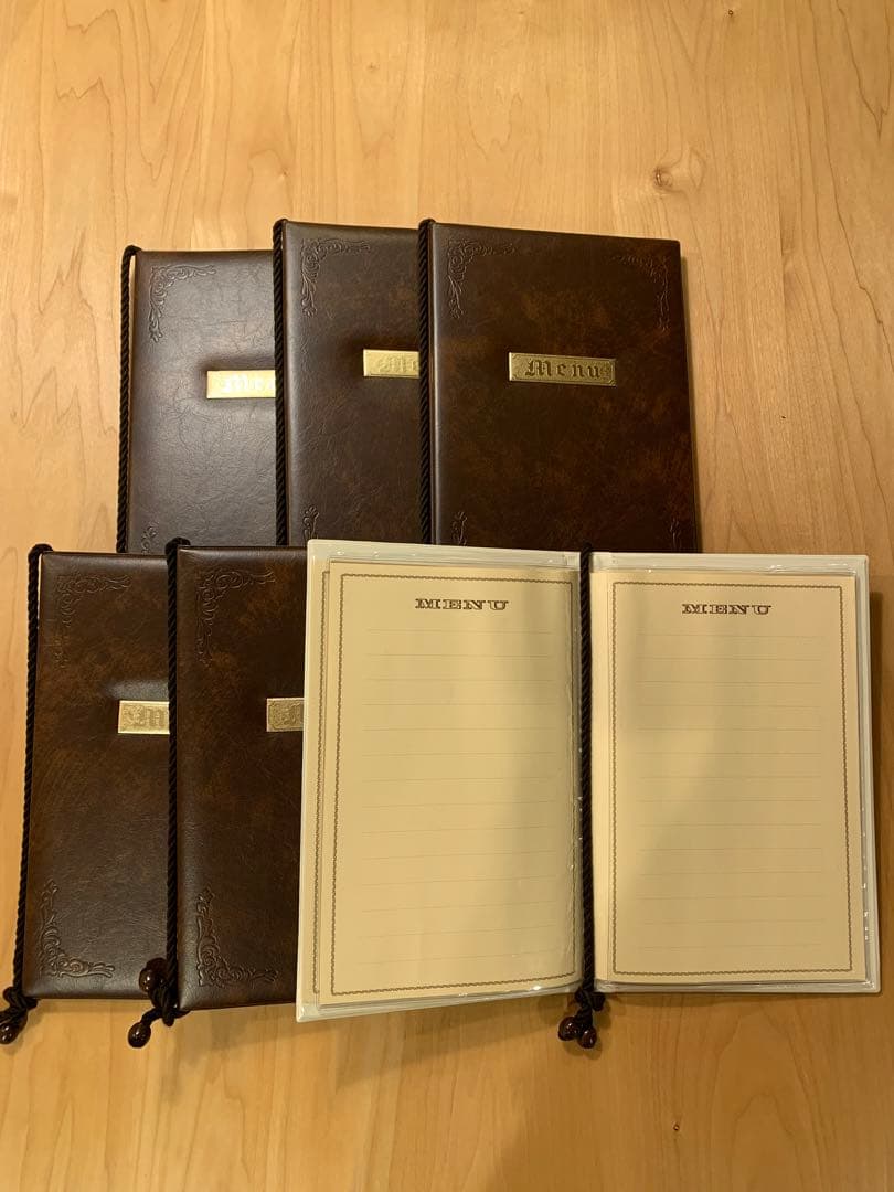 【週末セール】新品店舗用 メニュー表 6冊セット B5 純喫茶風 昭和レトロ