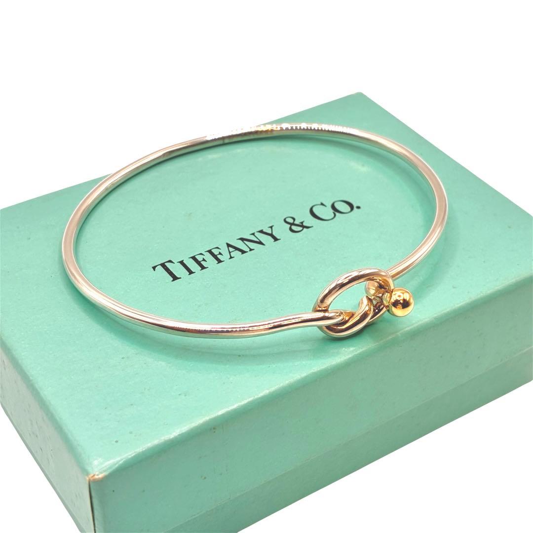 Tiffany ティファニー ラブノット バングル K18 SV925 金 銀