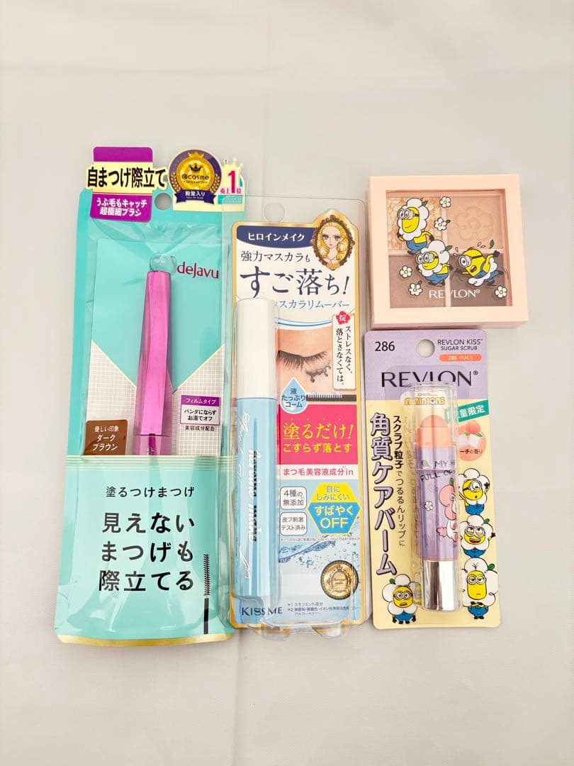 アイシャドウ+マスカラリムーバー+マスカラ+リップスクラブ　セット