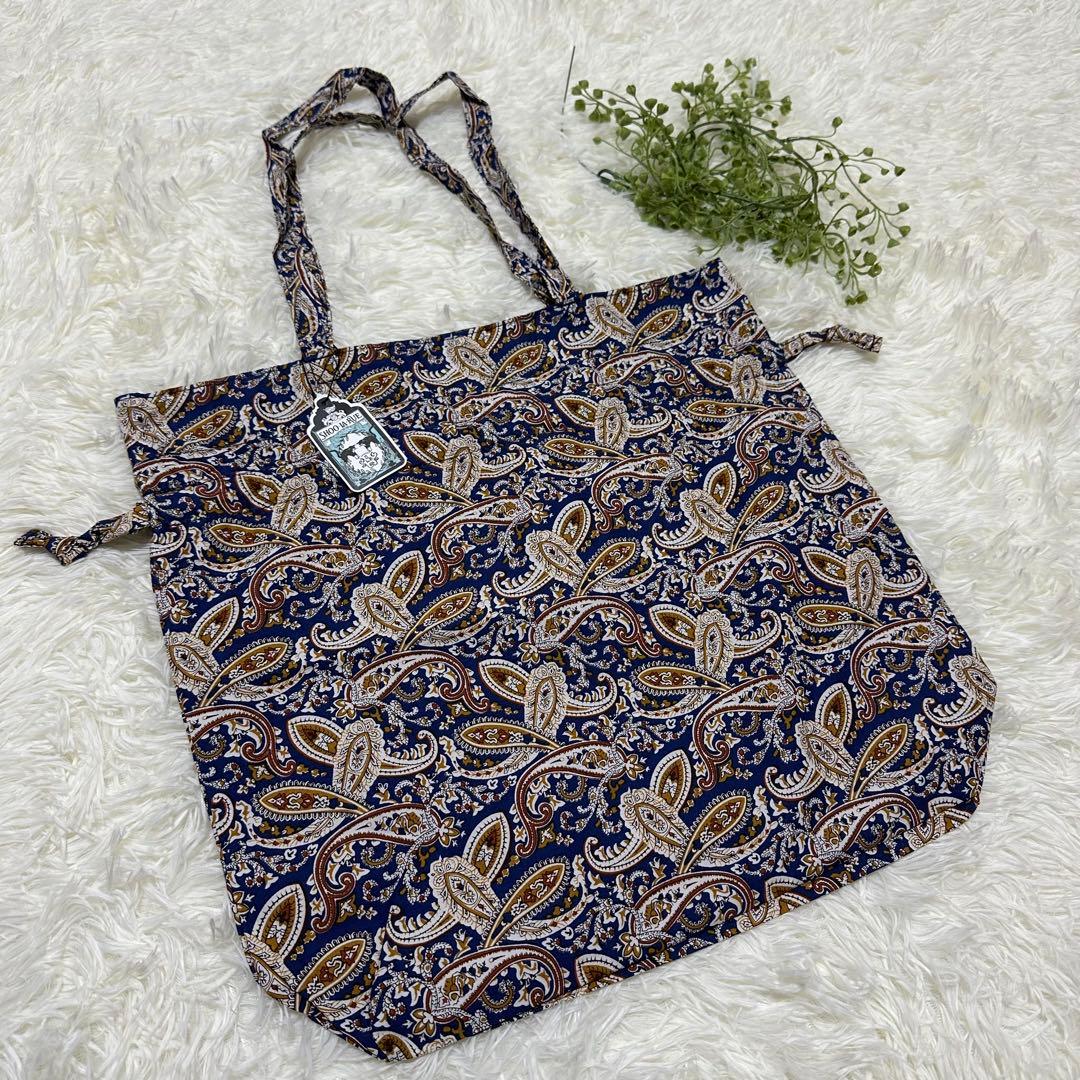 【2WAY】ペイズリー柄 巾着 トートバッグ レトロ エコバッグにも◎ by メルカリ