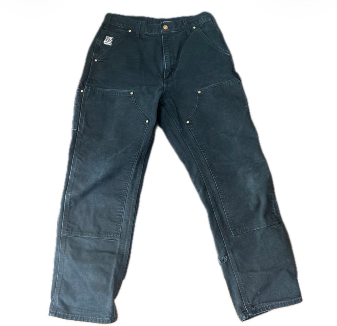周年モデル USA製 Carhartt ダブルニー ペインターパンツ ブラック