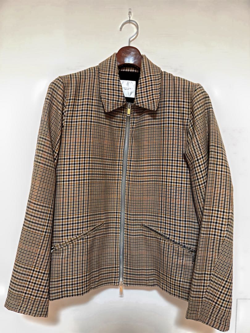 【美品】ÉDIFICE チェック柄 ジップアップジャケット