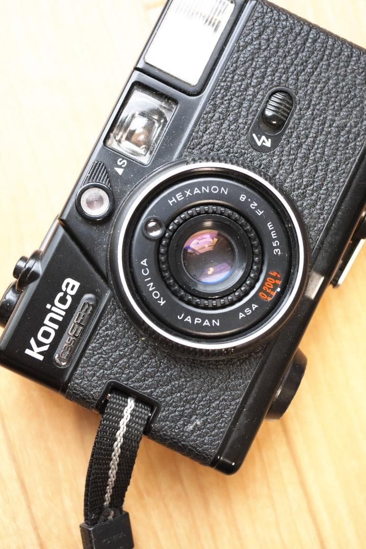 ゾナー型レンズ搭載 Konica C35 EF3 完動品