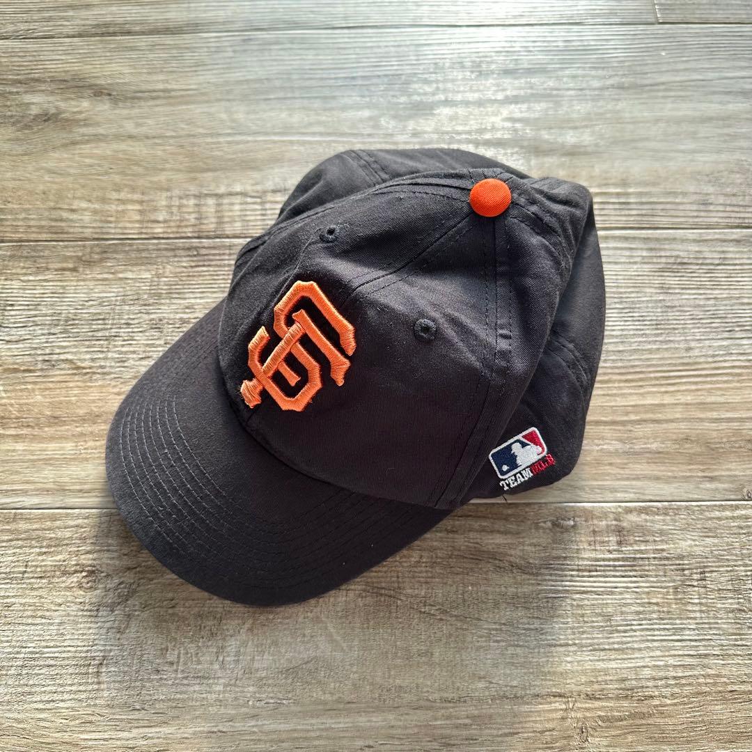 MLB SF ベースボールキャップ 黒オレンジ サンフランシスコGiants