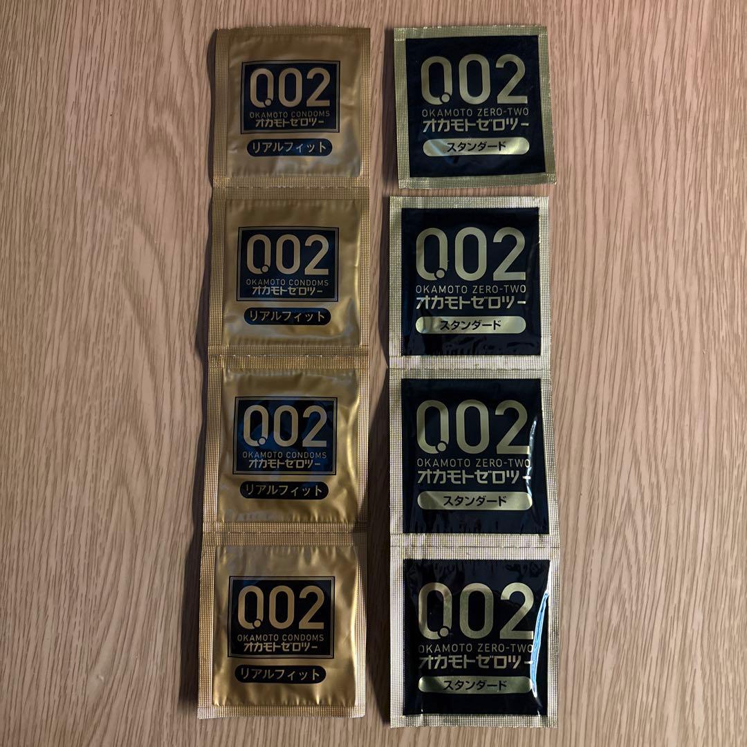 オカモトゼロツー(0.02) リアルフィット スタンダード 4個ずつ /外箱なし