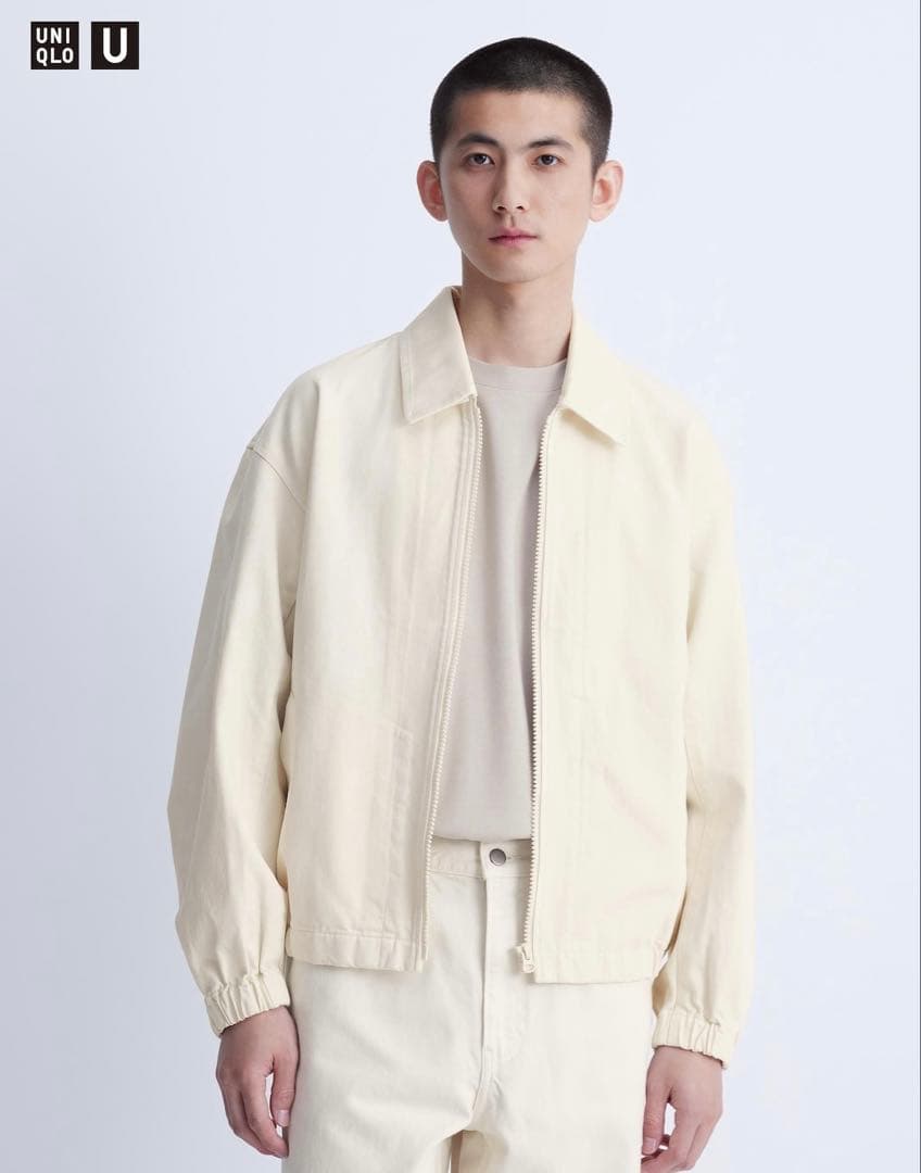 UNIQLO U ジップアップブルゾン オフホワイト S