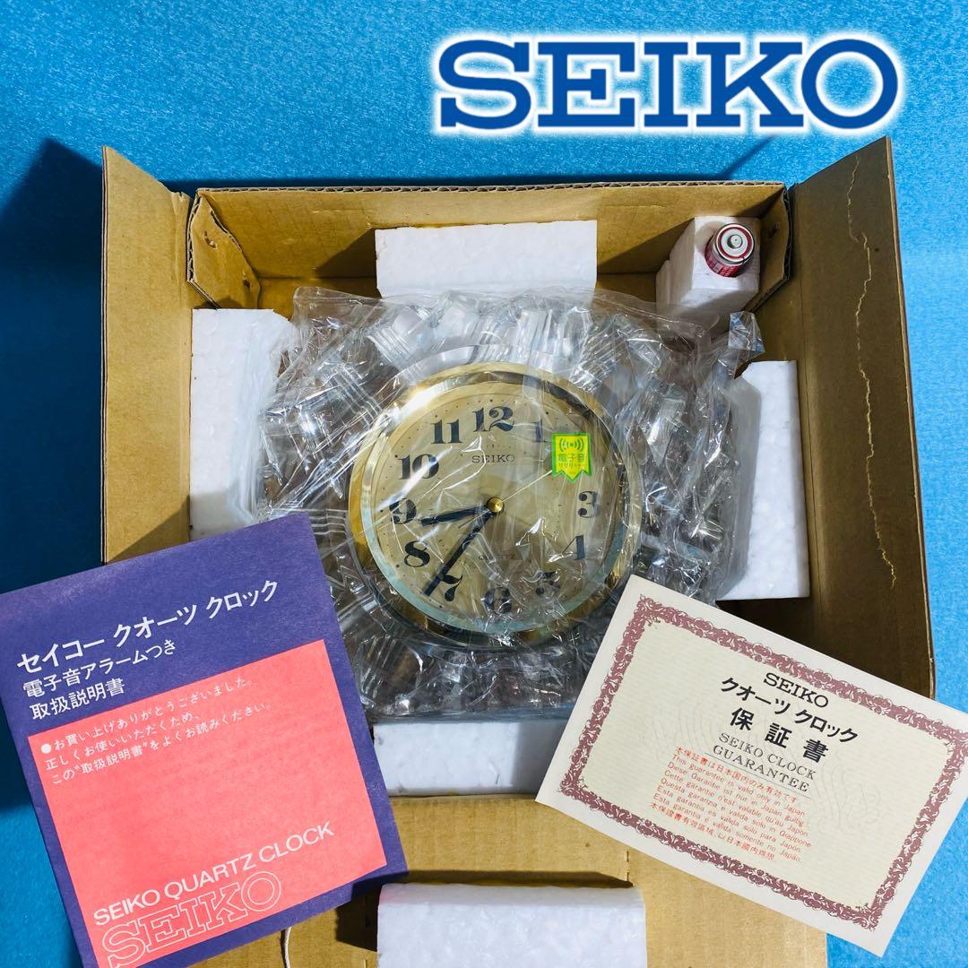 【昭和レトロ】セイコー クオーツ 置き時計 QK509D アラーム・通電確認済