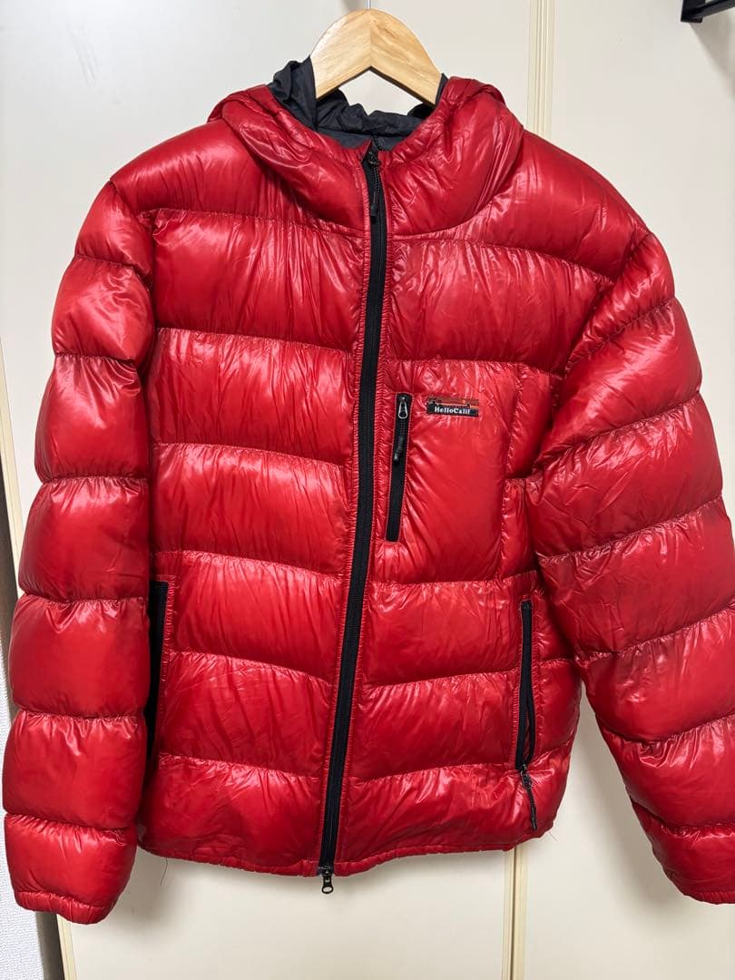 HelloCalif プレミアムダウンジャケット レッド　（美品） by メルカリ