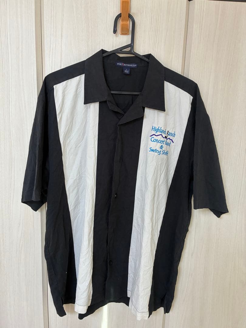 PORT AUTHORITY刺繍入り半袖シャツ US古着