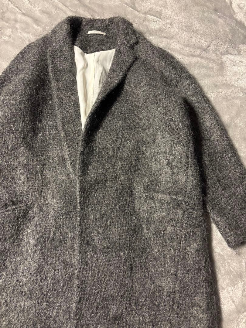 REYC モヘヤ ロングコート チェスターコート ヨーコチャン グレー