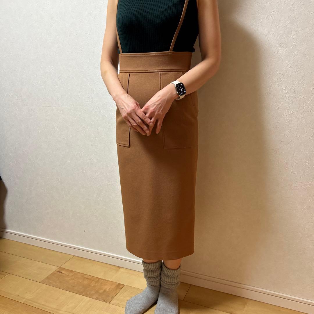 アルアバイル　サイズ1 サロペットスカート　タイト　ブラウン