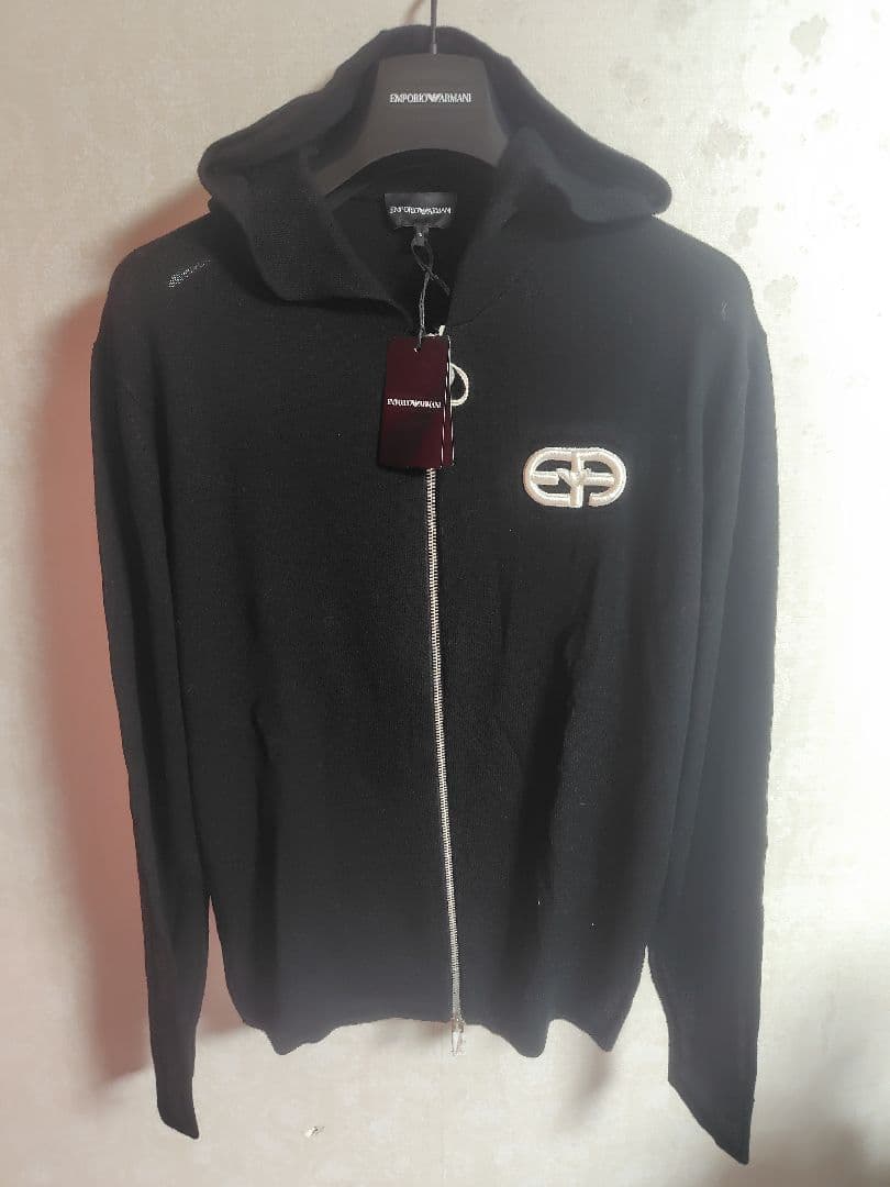 新品・未使用　EMPORIO ARMANI ニットジップパーカーカーディガン