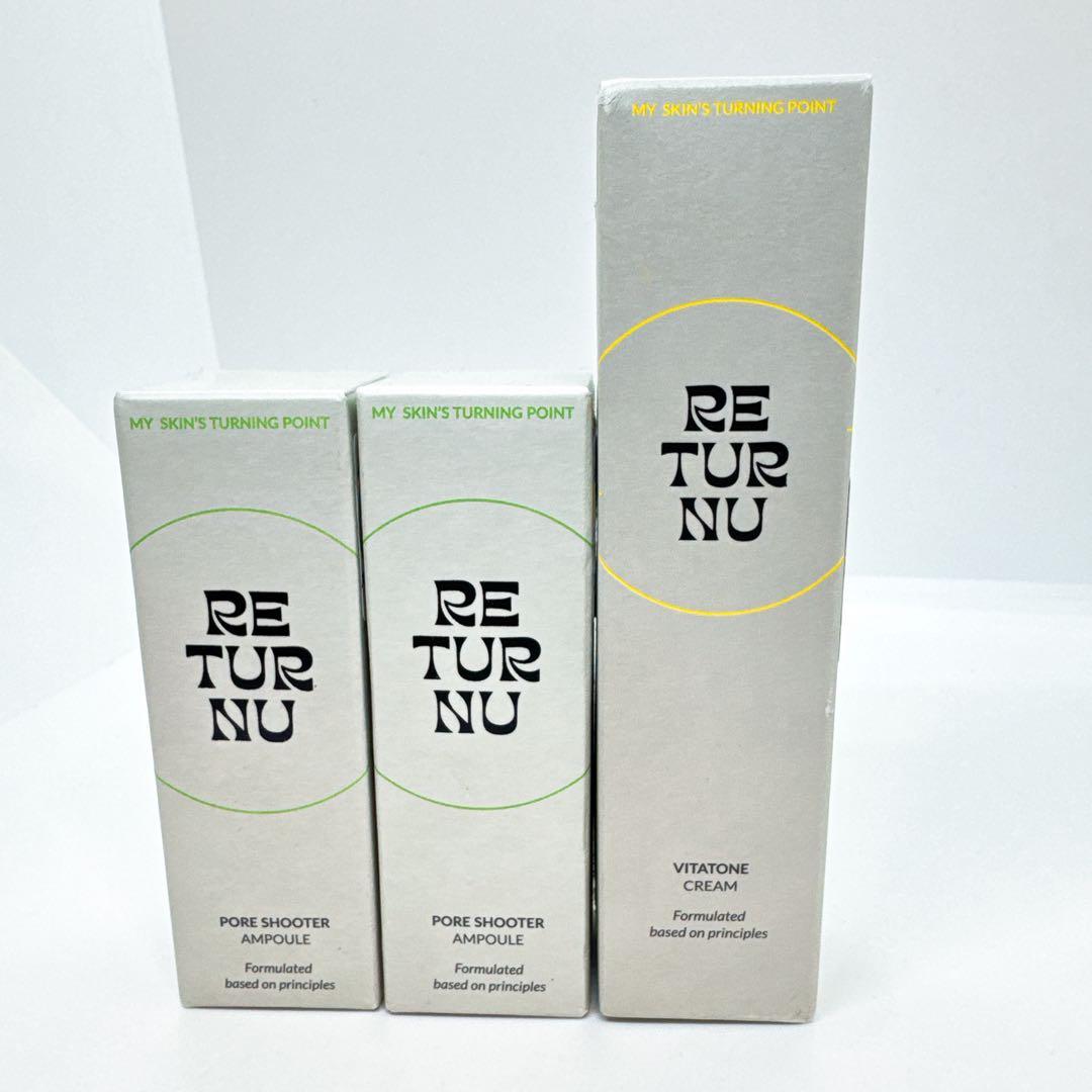 【新品未開封】RETURNU ［クリーム×1•美容液×2］3点セット売り