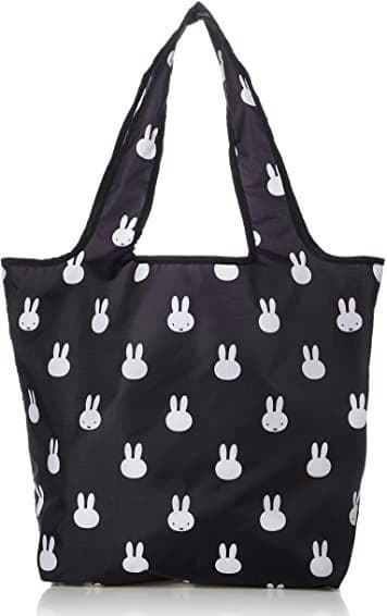 ミッフィー　エコバッグ　メニーフェイス　ブラック