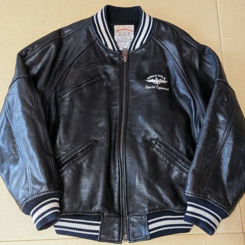 AVIREX オールレザーバーシティジャケット Sサイズ