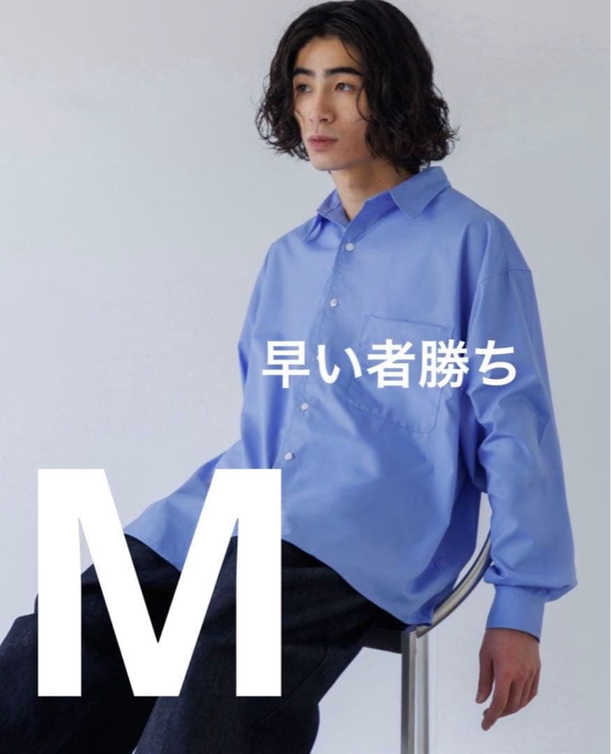 sinss ルーズ フィット シャツ サックスブルー S miumiu風コーデ