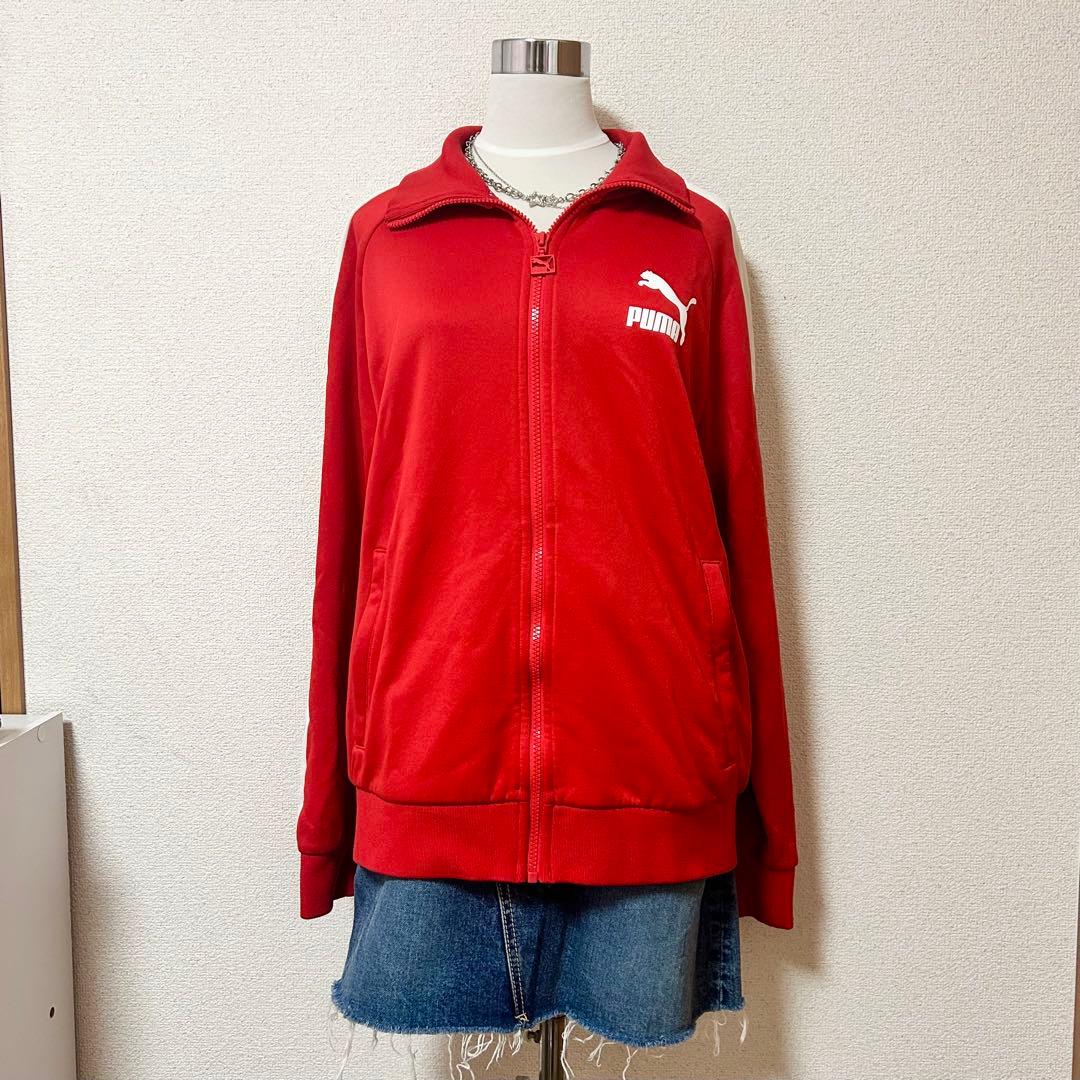 【y2k】00s PUMA トラックジャケット ジャージ T7 赤 平成ギャル